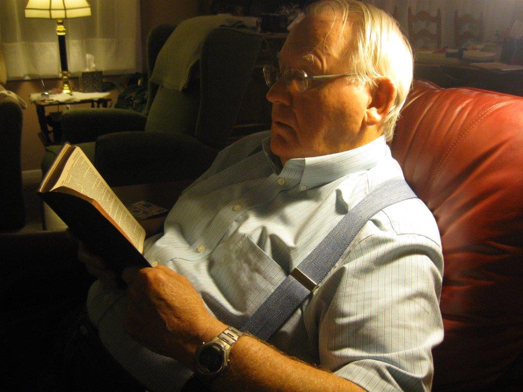 Tater Reading His Bible in 2014